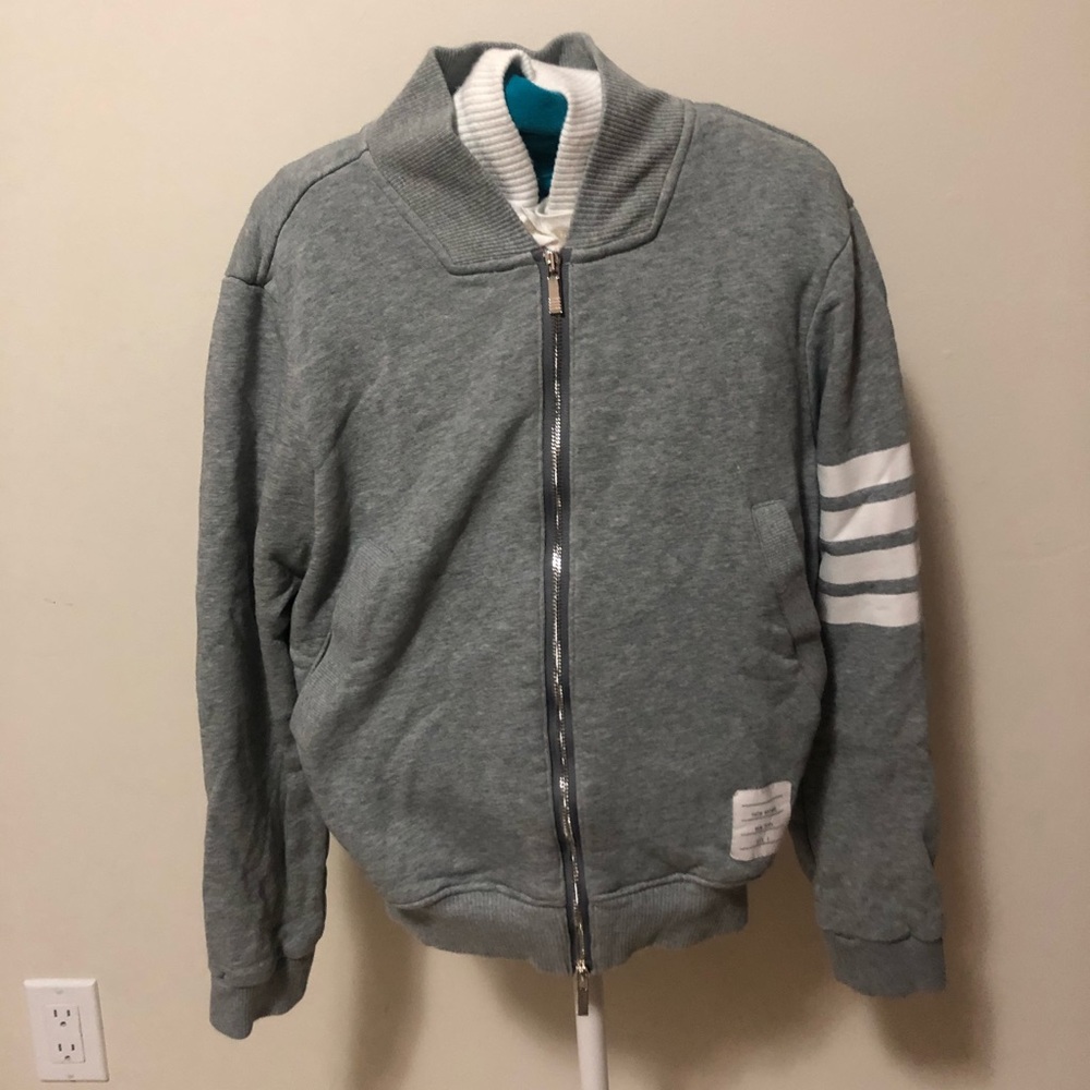 Thom Browne Womens Zip Up Sweater